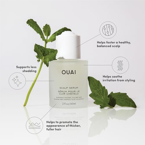 OUAI Balancing Hair Serum for Thick and Fuller Hair with Red Clover and Peptides (2 Fl Oz)  
OUAI Scalp Serum with Red C