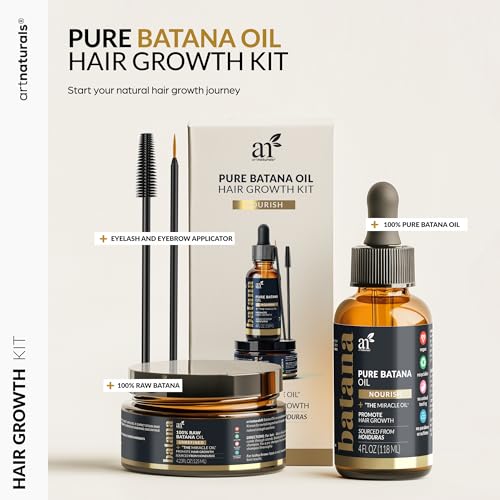 Raw Batana Oil for Hair Growth - 4Pc Set: Scalp, Edges & Eyebrows
| Organic Batana Oil Paste + Wand & Brush - |2oz + 4o