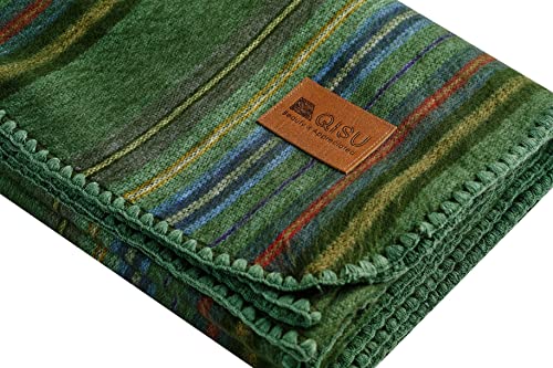 QISU Alpaca Wool Blanket Throw - Large, Ultra-Soft, and Warm Green Variegated
| QISU Alpaca Wool Blanket Throw - Beauti