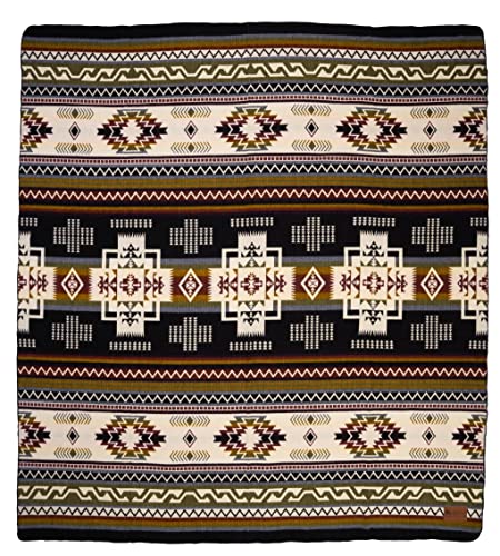 QISU Blue Footed Bobby Wool Blanket Throw | Large & Ultra-Soft | Warm & Hypoallergenic | Handmade in Ecuador | 94″ x 78″